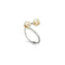 Ivory | .925 Sterling Silver | Firefly Glass | Infinity Helix Ring